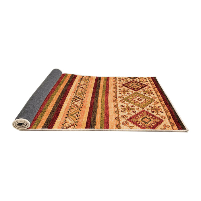 Sideview of Abstract Orange Modern Rug, abs2880org