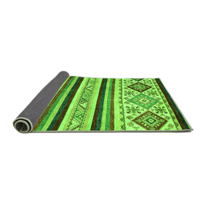 Sideview of Abstract Green Modern Rug, abs2880grn