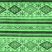 Square Abstract Emerald Green Modern Rug, abs2880emgrn