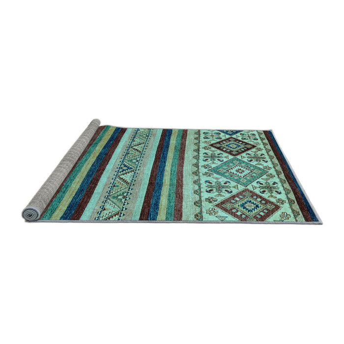 Sideview of Machine Washable Abstract Light Blue Modern Rug, wshabs2880lblu