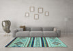 Machine Washable Abstract Light Blue Modern Rug in a Living Room, wshabs2880lblu