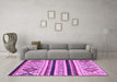 Machine Washable Abstract Purple Modern Area Rugs in a Living Room, wshabs2880pur