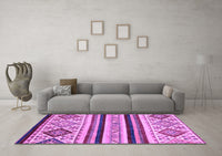 Machine Washable Abstract Purple Modern Rug, wshabs2880pur