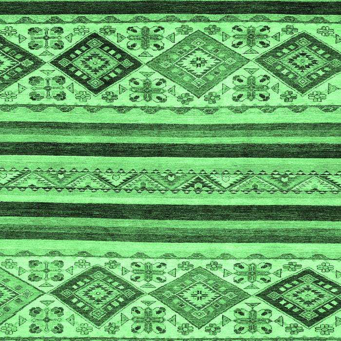 Square Machine Washable Abstract Emerald Green Modern Area Rugs, wshabs2880emgrn