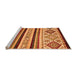 Sideview of Machine Washable Abstract Orange Modern Area Rugs, wshabs2880org