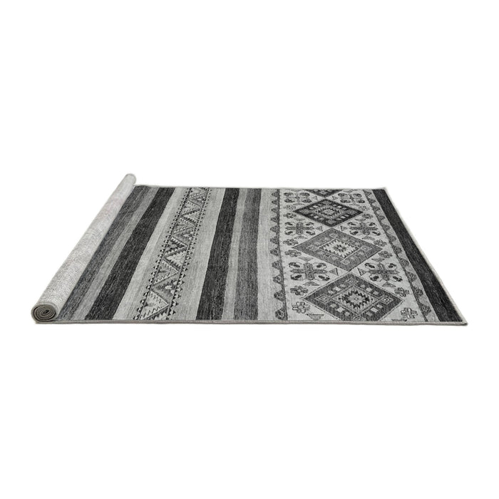 Sideview of Machine Washable Abstract Gray Modern Rug, wshabs2880gry