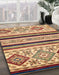 Machine Washable Abstract Brown Red Rug in a Family Room, wshabs2880