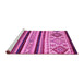 Sideview of Machine Washable Abstract Pink Modern Rug, wshabs2880pnk