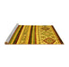 Sideview of Machine Washable Abstract Yellow Modern Rug, wshabs2880yw