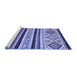 Sideview of Machine Washable Abstract Blue Modern Rug, wshabs2880blu