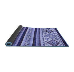 Sideview of Abstract Blue Modern Rug, abs2880blu