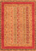 Machine Washable Abstract Orange Modern Area Rugs, wshabs2881org