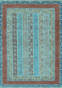 Abstract Light Blue Modern Rug, abs2881lblu