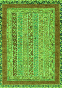 Abstract Green Modern Rug, abs2881grn