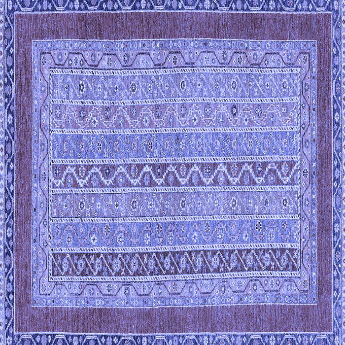 Square Abstract Blue Modern Rug, abs2881blu