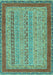 Machine Washable Abstract Turquoise Modern Area Rugs, wshabs2881turq