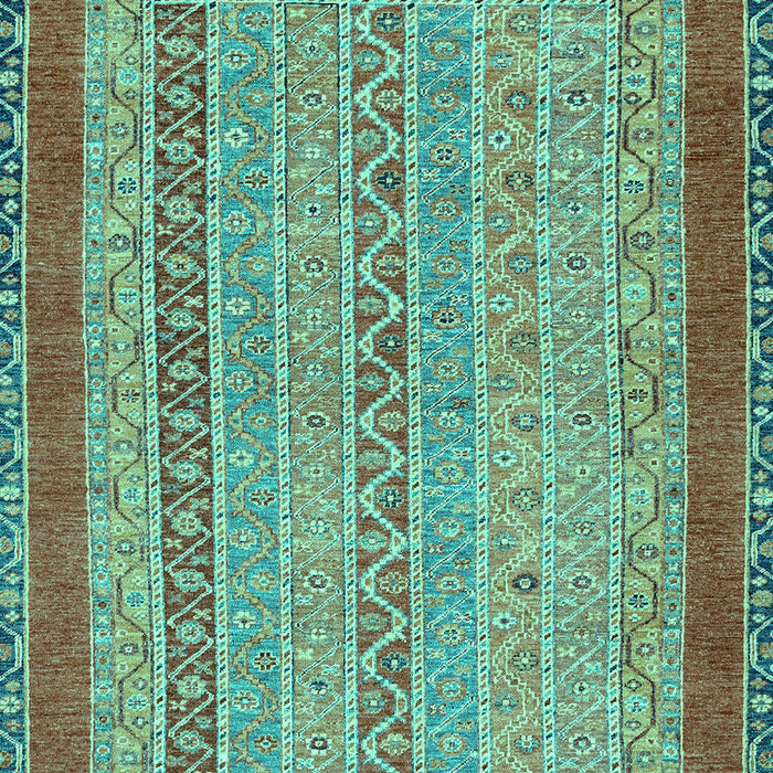 Machine Washable Abstract Turquoise Modern Area Rugs, wshabs2881turq