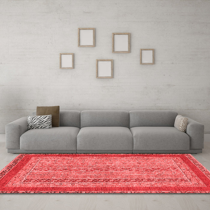 Modern Red Washable Rugs