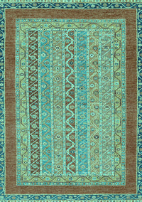 Abstract Turquoise Modern Rug, abs2881turq