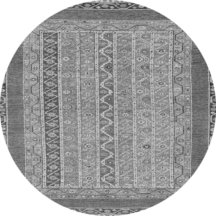 Round Abstract Gray Modern Rug, abs2881gry