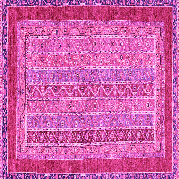 Square Abstract Pink Modern Rug, abs2881pnk