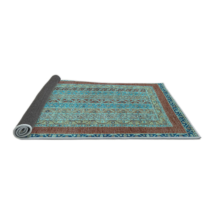 Sideview of Abstract Light Blue Modern Rug, abs2881lblu