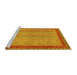 Sideview of Machine Washable Abstract Yellow Modern Rug, wshabs2881yw