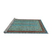 Sideview of Machine Washable Abstract Light Blue Modern Rug, wshabs2881lblu