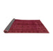 Sideview of Abstract Red Modern Rug, abs2882