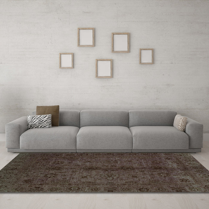 Machine Washable Abstract Turquoise Modern Area Rugs in a Living Room,, wshabs2882turq