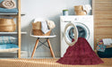 Machine Washable Abstract Red Rug in a Washing Machine, wshabs2882