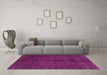 Machine Washable Abstract Purple Modern Area Rugs in a Living Room, wshabs2882pur