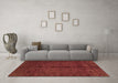 Machine Washable Abstract Brown Modern Rug in a Living Room,, wshabs2882brn