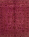 Machine Washable Abstract Red Rug, wshabs2882