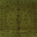 Square Abstract Green Modern Rug, abs2882grn