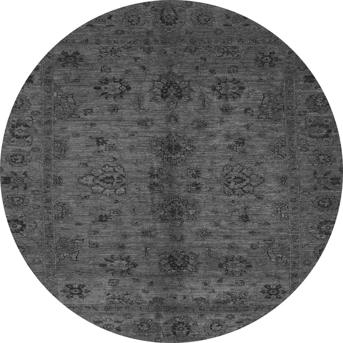 Round Abstract Gray Modern Rug, abs2882gry