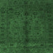 Square Abstract Emerald Green Modern Rug, abs2882emgrn