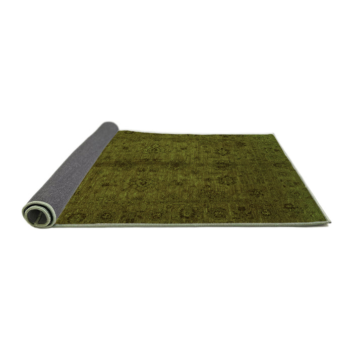 Sideview of Abstract Green Modern Rug, abs2882grn