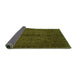 Sideview of Abstract Green Modern Rug, abs2882grn