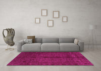 Machine Washable Abstract Pink Modern Rug, wshabs2882pnk