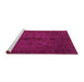 Sideview of Machine Washable Abstract Pink Modern Rug, wshabs2882pnk