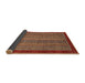 Sideview of Abstract Red Modern Rug, abs2883