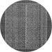 Round Machine Washable Abstract Gray Modern Rug, wshabs2883gry