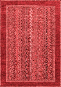 Abstract Red Modern Rug, abs2883red