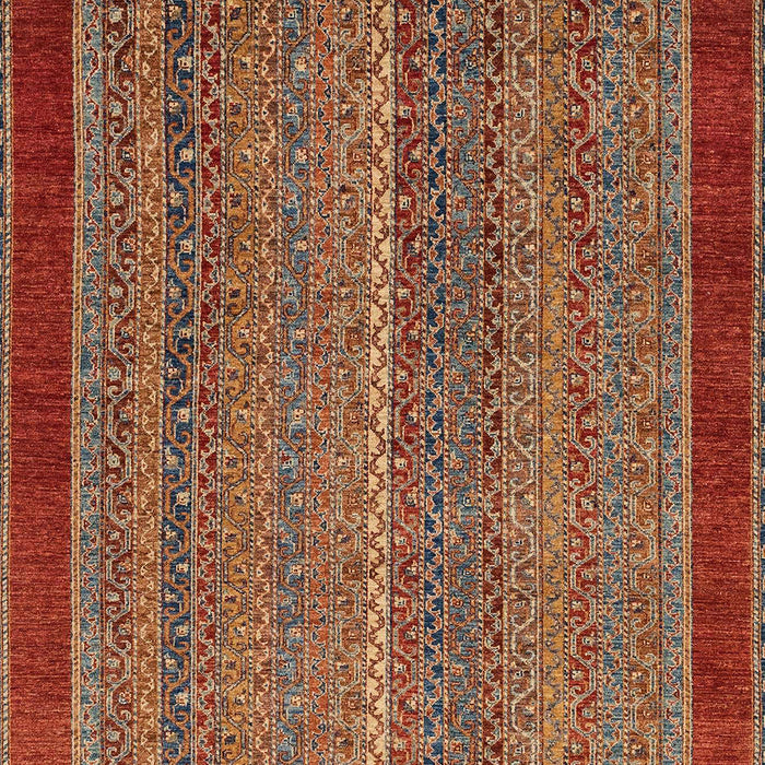 Machine Washable Abstract Tomato Red Rug, wshabs2883