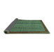 Sideview of Abstract Turquoise Modern Rug, abs2883turq