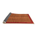 Sideview of Abstract Orange Modern Rug, abs2883org