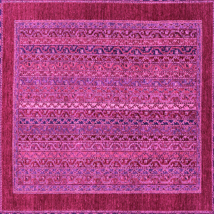 Square Abstract Pink Modern Rug, abs2883pnk