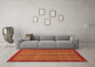 Machine Washable Abstract Orange Modern Area Rugs in a Living Room, wshabs2883org