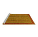 Sideview of Machine Washable Abstract Yellow Modern Rug, wshabs2883yw